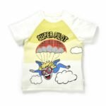 Boys Graphic Printed 100%Organic Cotton T-ShirtWith parachute Fun Print-Yellow
