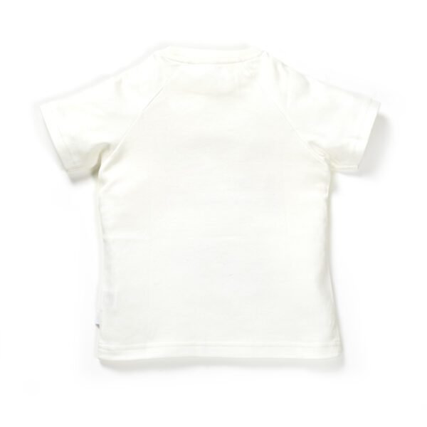 Boys Graphic Printed 100%Organic Cotton T-ShirtWith parachute Fun Print-Yellow - Image 3