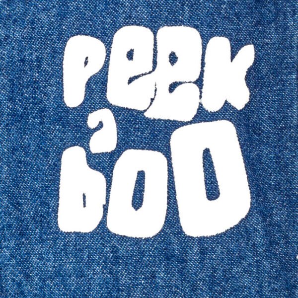 Girls Embroidered Printed 100% Organic Cotton Sleeveless denim Romper - Blue - Image 3