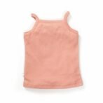 Girls Embroidered Printed 100% Organic Cotton Camisole and polka doted Skirt Set-Orange/yellow - Image 6