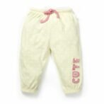 Girls Embroidered Printed 100% Organic Cotton Short sleeve Top and Dotted Pant Set-White - Image 6