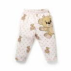 Girls Printed 100% Organic Cotton Frill Neck Sleeveless Top and Teddy printed Leggings Set- Pink - Image 6