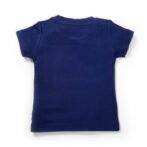 Boys Graphic Printed 100%Organic Cotton T-shirt and Pant Set with Elephant printed patch-Navy - Image 4