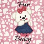 Girls Graphic Printed 100%Organic Cotton Frill Neck Bodysuit with little hearts print-Pink - Image 2