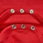 Boys Printed 100% Organic Cotton Collar Neck Half Sleeves Bodysuit with Tiger print- Red - Image 2