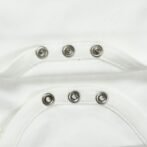 Boys Printed 100% Organic Cotton Envelop Neck Bodysuit with Monkey print- White - Image 4