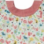 Girls Graphic Printed 100%Organic Cotton floral printed frock- white - Image 3
