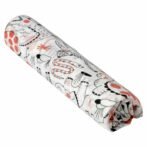 Unisex Animal Printed 100% Organic Cotton Blanket - White