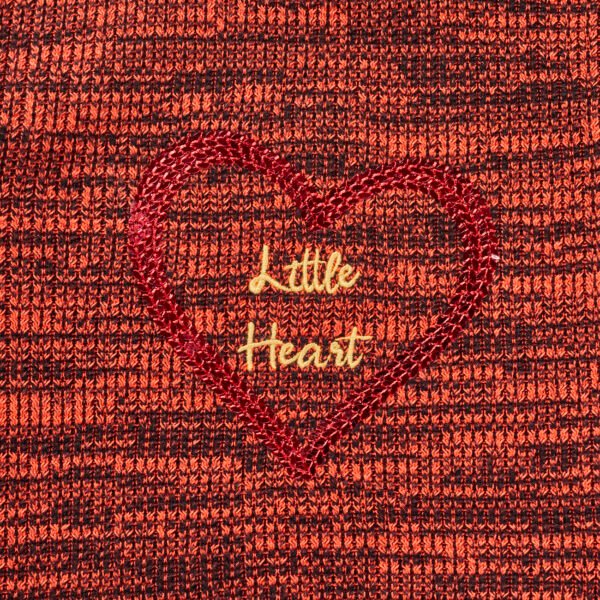 Girls Graphic 100%Organic Cotton Girls Sweater-Red - Image 2