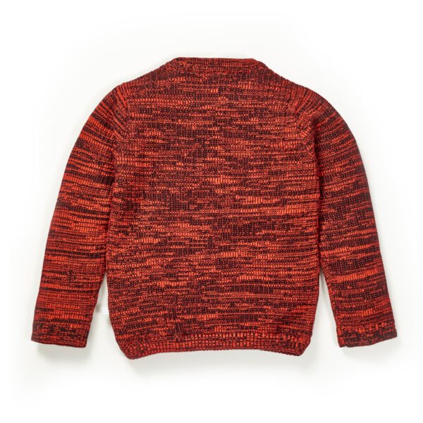 Girls Graphic 100%Organic Cotton Girls Sweater-Red - Image 3