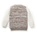 Boys Embroidered 100%Organic Cotton round neck sweater with Bus Graphics-Brown - Image 3