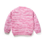 Girls Embroidered Printed 100% Organic Cotton Sweater with tiny flower emb- Pink - Image 3