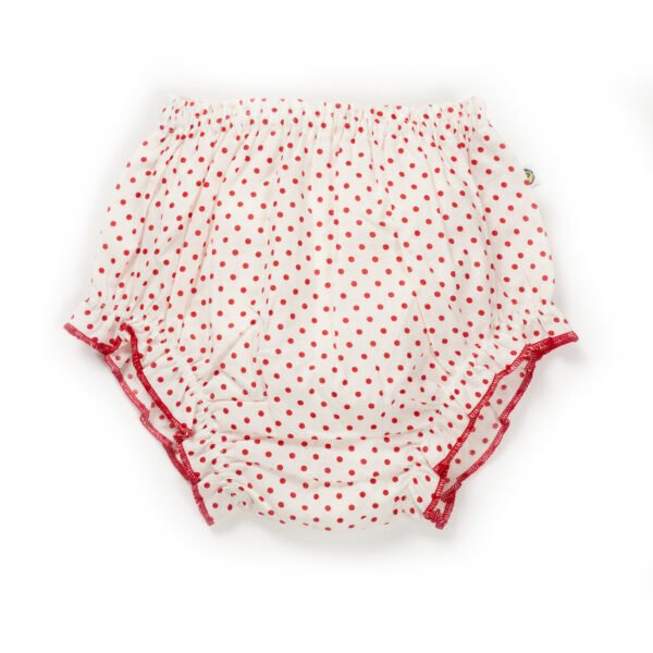 Baby Girls 100% Organic Cotton Cute Angels Printed Balloon Frock with Frilled Neck - Pink - Image 3