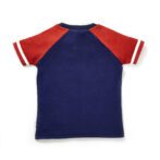 Boys Embroidered 100% Organic Cotton T-shirt with Text print - Navy - Image 3