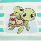 Boys Green T-Shirt Combo Pack of 2 with Elephant & Turtle printed patch - Image 3