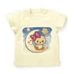 Girls Graphic Printed 100%Organic Cotton T-Shirt Combo Pack of 2 with cute bird and giraffe printed patch-Pink and Yellow - Image 2