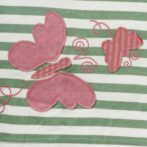 Girls Embroidered Printed 100% Organic Cotton Double layer style floral Top-Green - Image 3