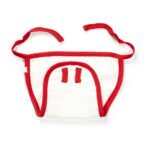 Unisex Printed 100%Organic Cotton Star Zabla - White and Red - Image 4