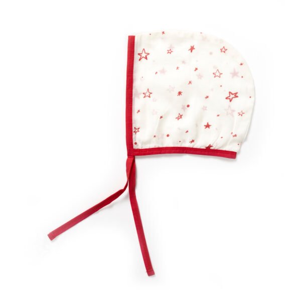 Unisex Printed 100%Organic Cotton Star Zabla - White and Red - Image 5