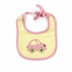 Unisex Printed 100%Organic Cotton Car printed Newborn Baby Gift set pack of 4 - Yellow - Image 2