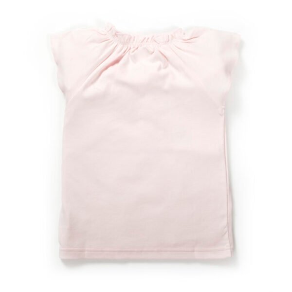 Girls Graphic Printed 100%Organic Cotton long Top With Leggings Set-Baby pink - Image 4