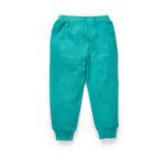 Boys Embroidered 100% Organic Cotton Long Pants with stripe Pocket-Navy - Image 3