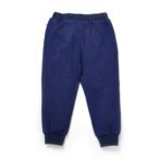 Boys Embroidered 100% Organic Cotton Long Pants with stripe Pocket-Navy - Image 3