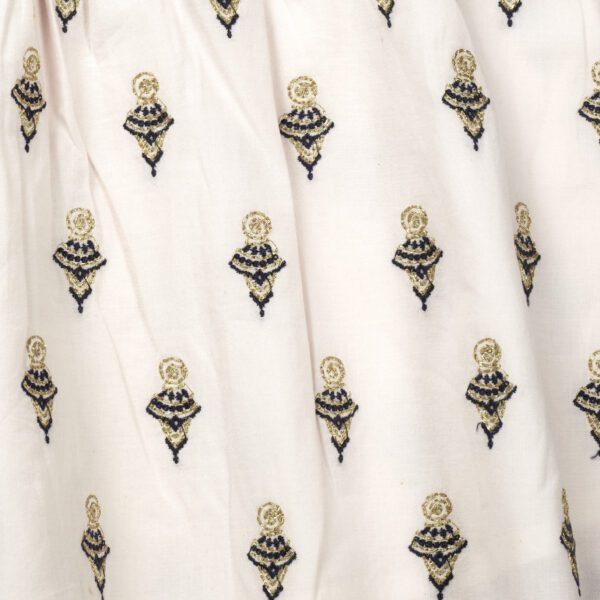 Girls Embroidered Printed 100% Organic Cotton Festive embroidered Top and Dhoti set-Baby Pink - Image 2