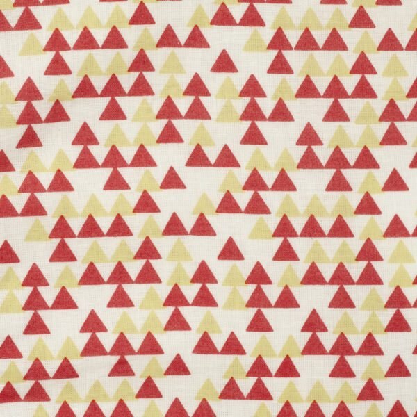 Boys Printed 100% Organic Cotton Geometrical Front Opening Cotton Jacket-Red Yellow - Image 3