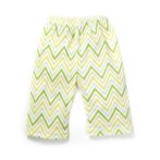 Girls Printed 100%Organic Cotton Festive Summer Sleeveless Top with Palazzo set-Light Green and Yellow - Image 4