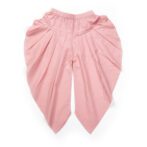 Girls Embroidered Printed 100% Organic Cotton Festive embroidered Top and Dhoti Style Bottoms-Blue and Pink - Image 6
