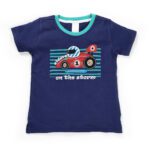 Navy Racing Car graphics Tee for Boys