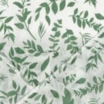 Pranava Unisex 100%Organic Cotton Leaf Printed Wrap - White - Image 3
