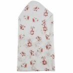 Unisex Printed 100% Organic Cotton Cat Soft Wrap - White