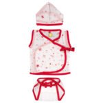 Unisex Printed 100%Organic Cotton Star Zabla - White and Red