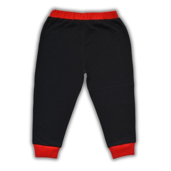 Pranava 100% Organic Unisex Red LS tee & Navy pant with Festive Penguin Graphics - Image 3