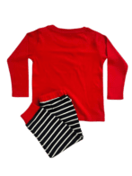 Unisex 100% organic soft Red full Sleeve Tee & Pant set with Xmas Tree print - Image 3