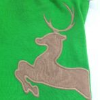 Pranava 100% Organic Unisex Green set of Snowman tee and Raindeer emb Pant. - Image 5