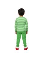 Pranava 100% Organic Unisex Green set of Snowman tee and Raindeer emb Pant. - Image 2