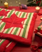 Unisex Kids Organic Cotton Winter Quilts with festive Xmas Star patch work
