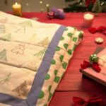 Unisex Kids Organic Cotton Winter Quilts with festive Xmas Christmas tree print