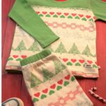 Pranava 100% Organic Unisex Xmas graphics Printed Long sleeve tee and Bottom set