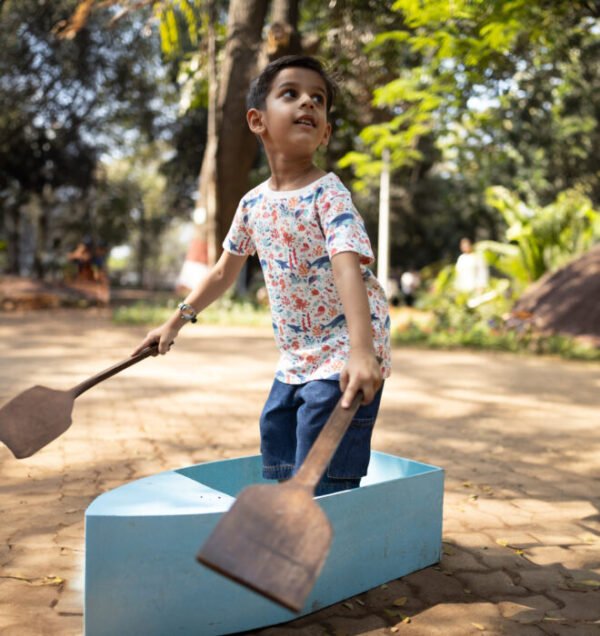 Kids Boys Printed 100%Organic Cotton T-Shirt - White - Image 1