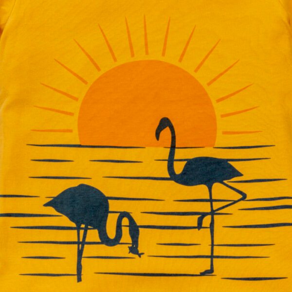 Kids Boys Printed 100%Organic Cotton T-Shirt - Yellow and Black - Image 3