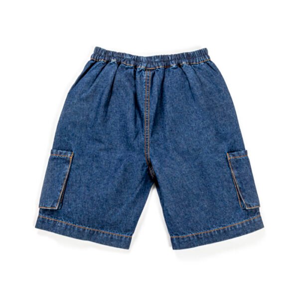 Kids Boys Graphic Printed 100%Organic Cotton Top and Shorts - Red and Denim - Image 3