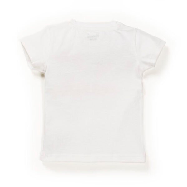 Unisex Baby Printed 100% Organic Cotton T-Shirt - White and Pink - Image 3