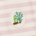 Kids Girls Stripes and Printed 100%Organic Cotton Leggings - Pink and White - Image 4