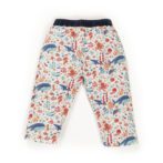 Unisex Baby Printed 100% Organic Cotton Sealife Graphics Pants - White - Image 2
