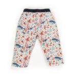 Unisex Baby Printed 100% Organic Cotton Sealife Graphics Pants - White - Image 4