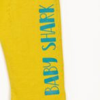 Unisex Baby Printed 100% Organic Cotton Shark Pants - Lemon Yellow - Image 5